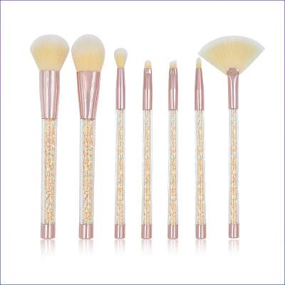 7Pcs Liquid Glitter Make-Up Brush tools loose powder brush Plastic Quicksand Bling handle Makeup Brush Set