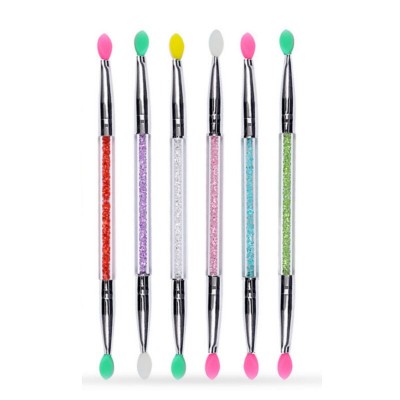 Cross-border Special Beauty Tools Double-head Silicone Mask Brush Makeup Tool Makeup Brush Eye Shadow Brush